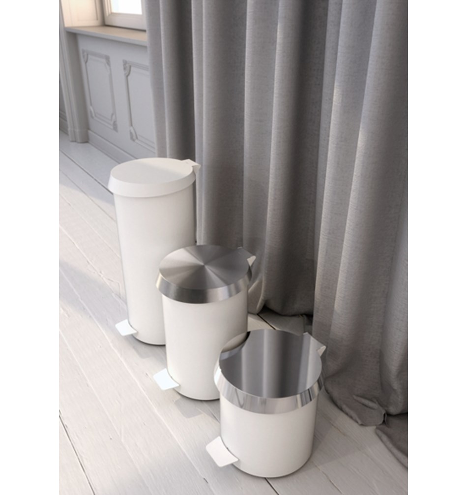 FROST Корзина для мусора 550 » белая Нержавеющая сталь Белый N3003-W  - Вид №5