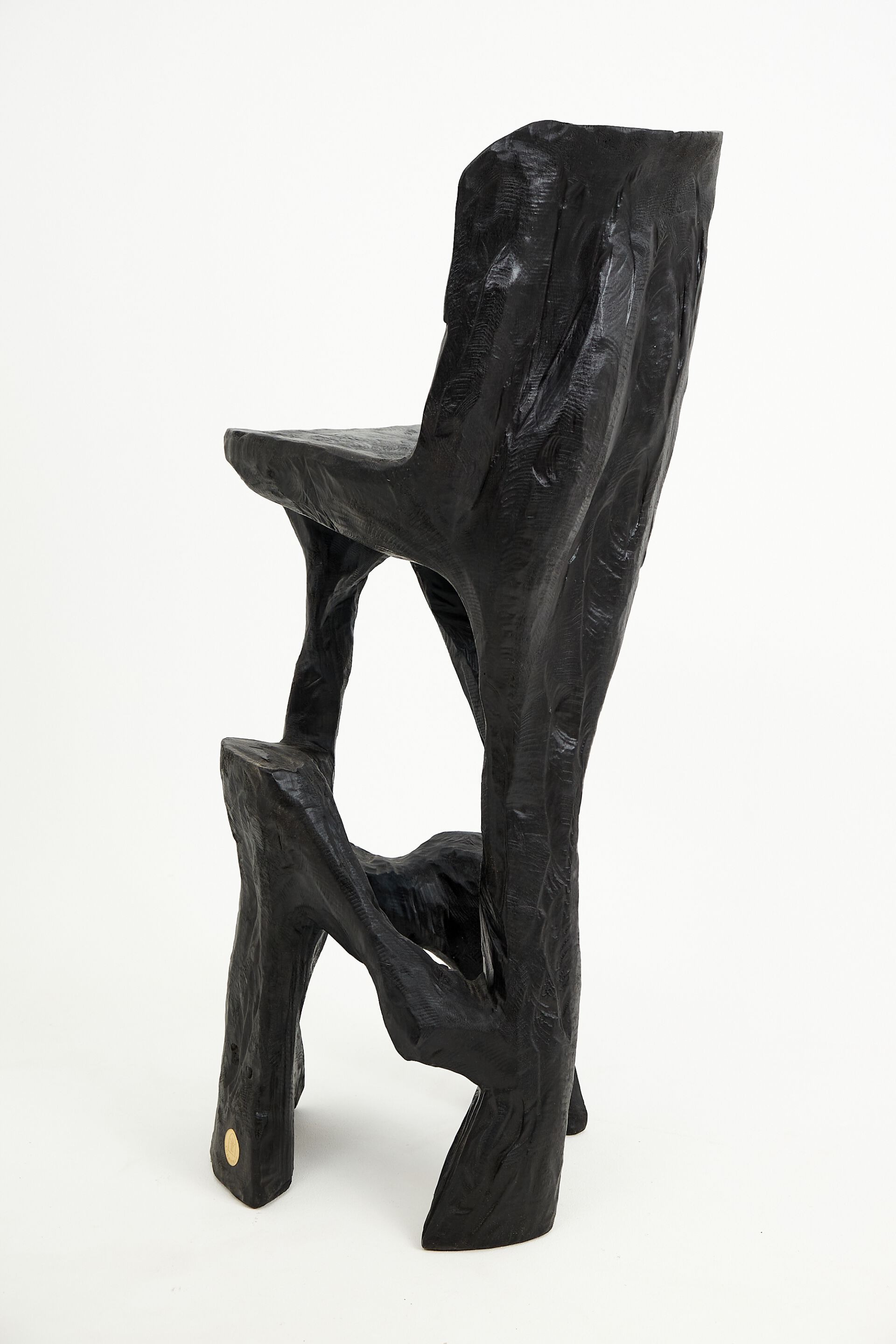 Высокий деревянный стул со спинкой Logniture Makha ARCH-00096658 - Вид №3