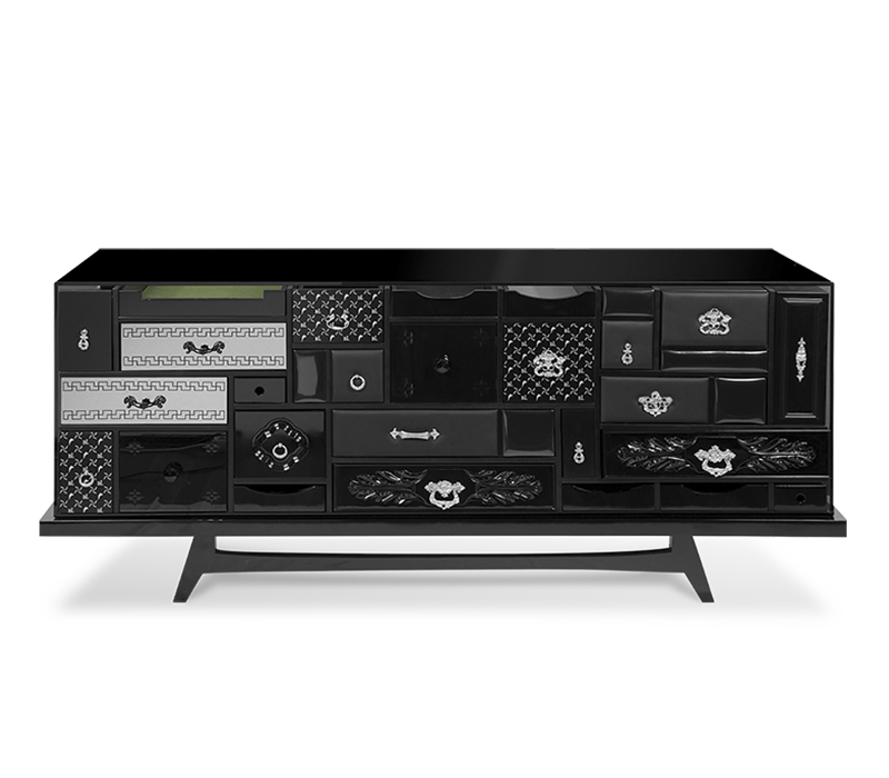 0-076 Черный буфет Mondrian  Boca Do Lobo  - Вид №7