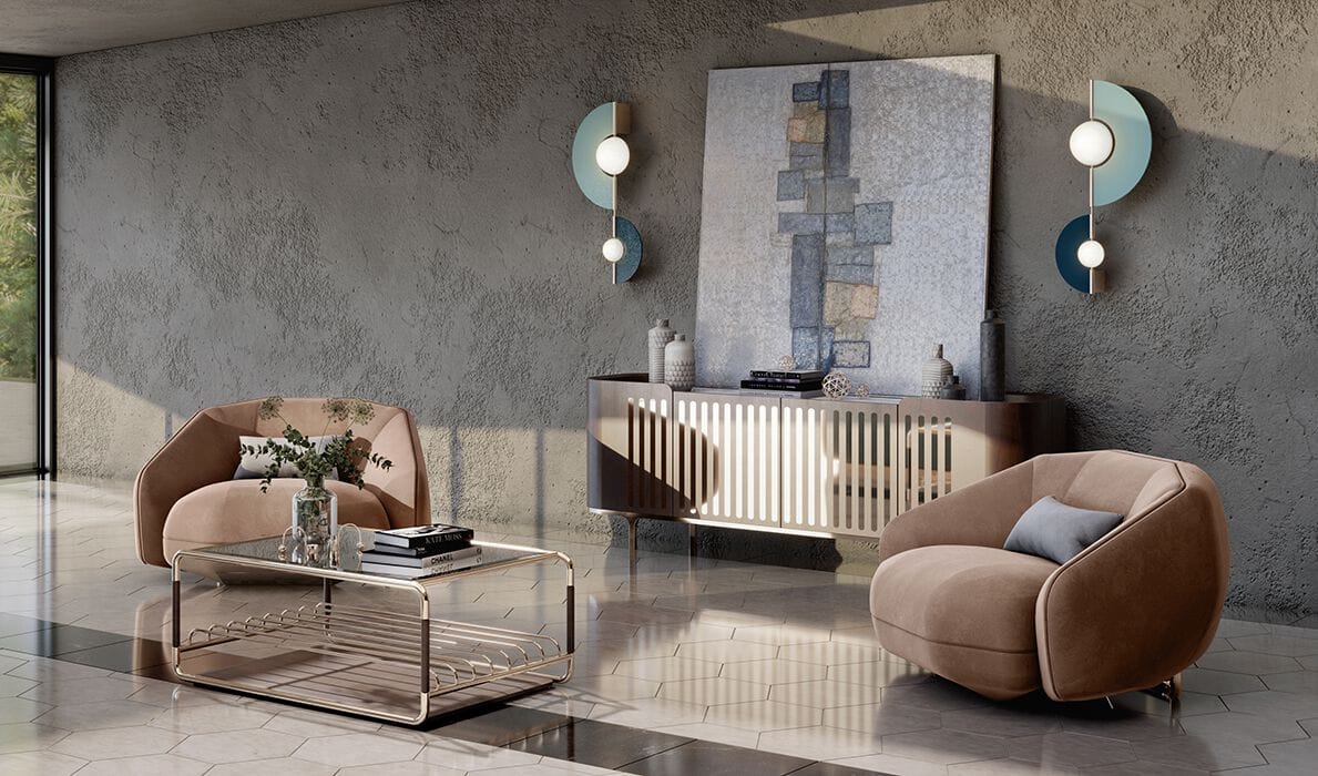 Бархатное кресло с подлокотниками Essential Home Elo ARCH-00059261 - Вид №4