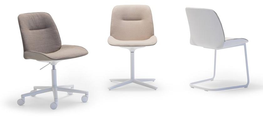 Andreu World Консольный стул с тканевой обивкой Nuez sun-id-1446541 - Вид №1