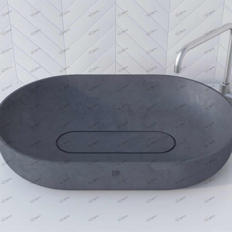 WВ607GRAFIT Накладная раковина на столешницу  овальная BetOn 