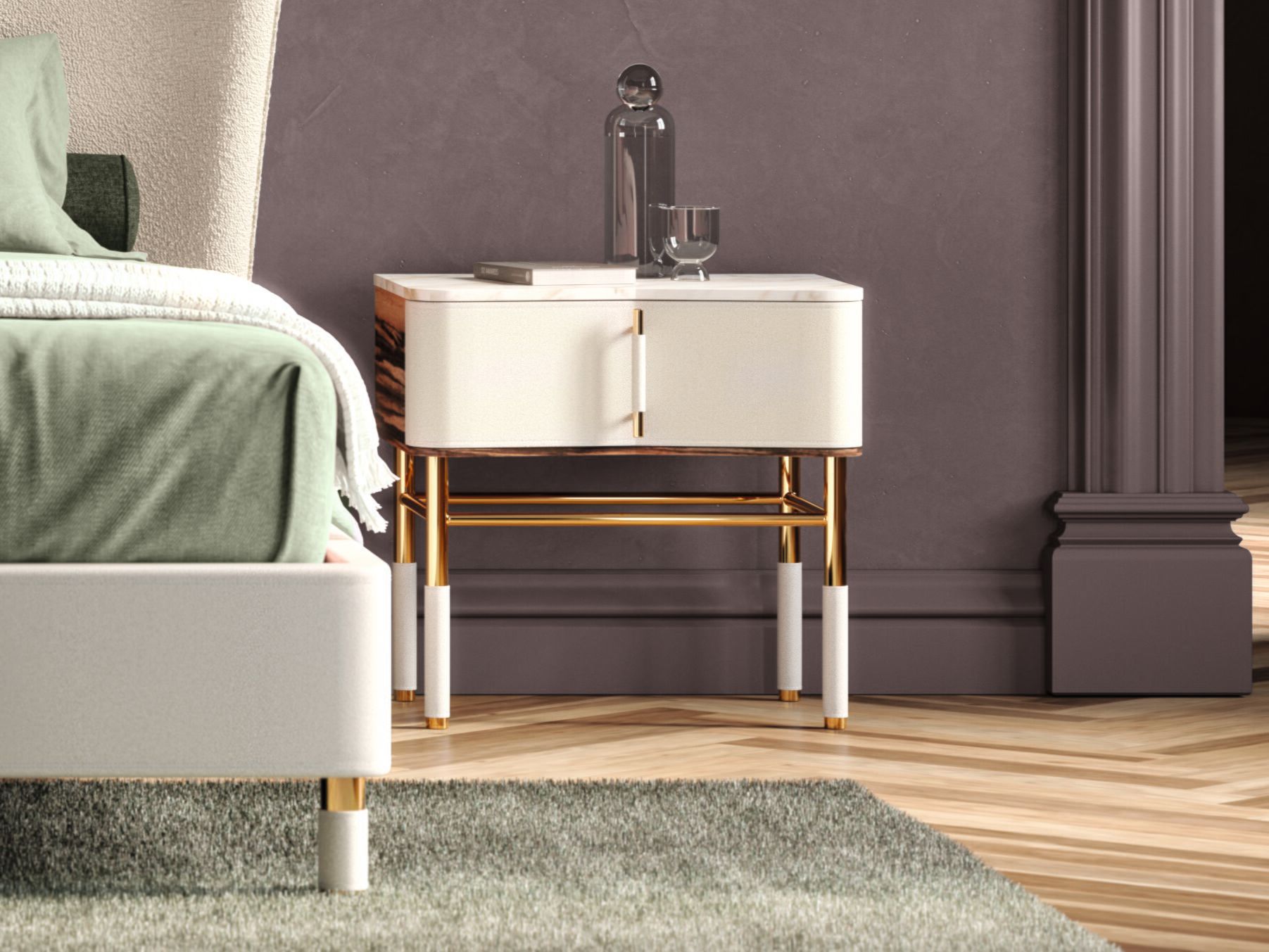 Кожаная тумбочка Former In Italia KIKKO ARCH-00069046