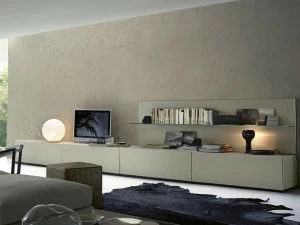 Gallotti&Radice Невысокая модульная тумба под телевизор из дерева Air