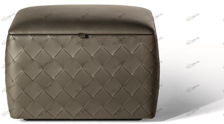 Poltrona Frau Прямоугольный пуф-контейнер из кожи La collezione - mobili e complementi sun-id-1475932