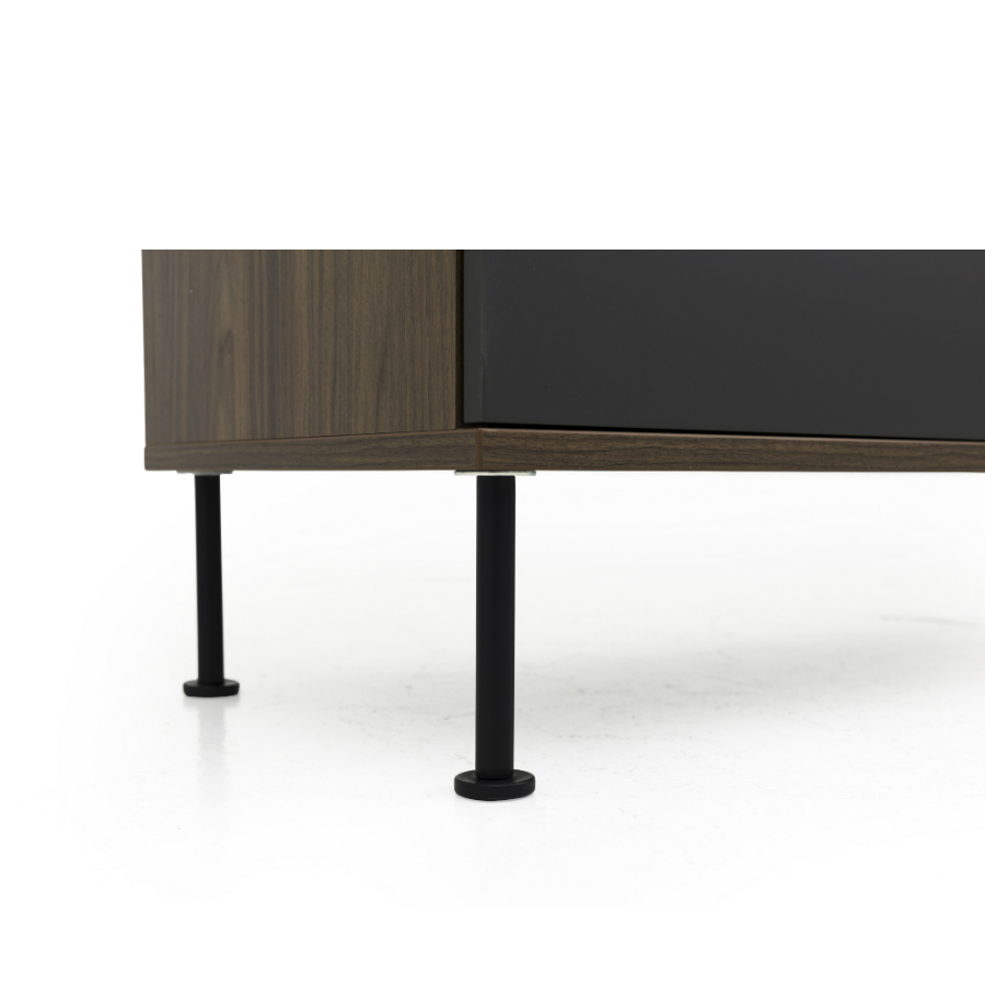 Тумба под ТВ Tenzo Daxx, меламин/металл, 52х163х43 см, серо-коричневая 7162334 - Вид №9