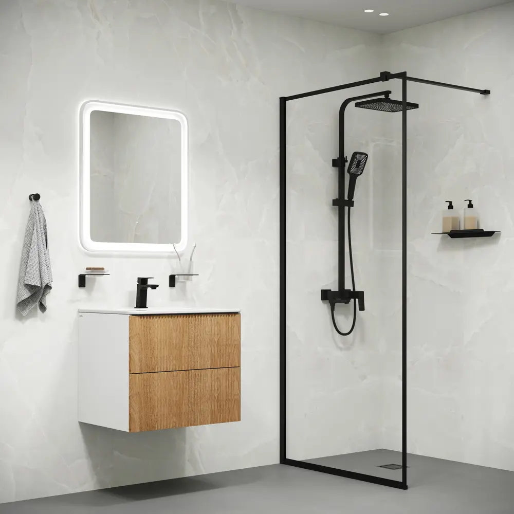 89398604 Смеситель для раковины Iddis Brent BREBL00i01 однорычажный цвет черный STLM-1569750 - Вид №4