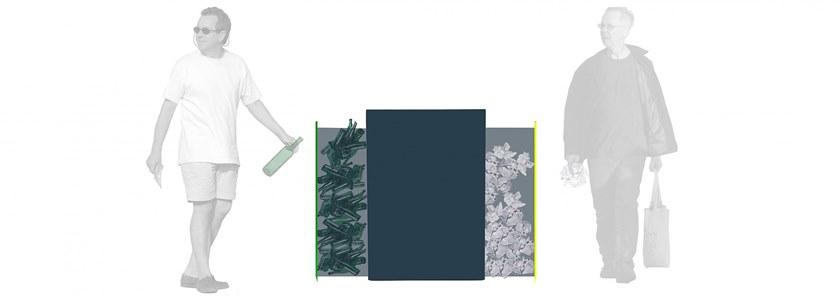 Euroform W Урна металлическая с пепельницей для раздельного сбора мусора  2620  - Вид №1