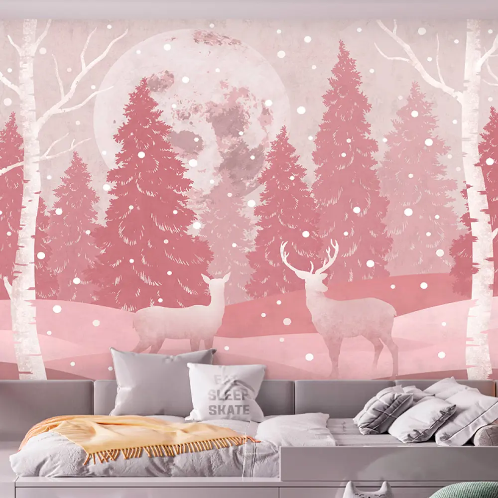 Фотообои Падал снег флизелиновые 300x270 см L13-816 FBRUSH 3D FLIZART STLM-2194696 - Вид №3