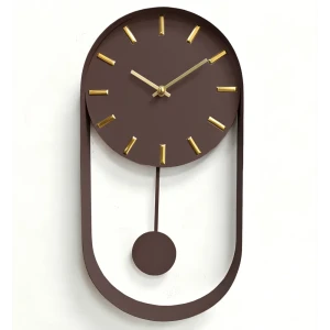Часы настенные Rocksolid прямоугольные МДФ цвет коричневый бесшумные 40.5x21 см