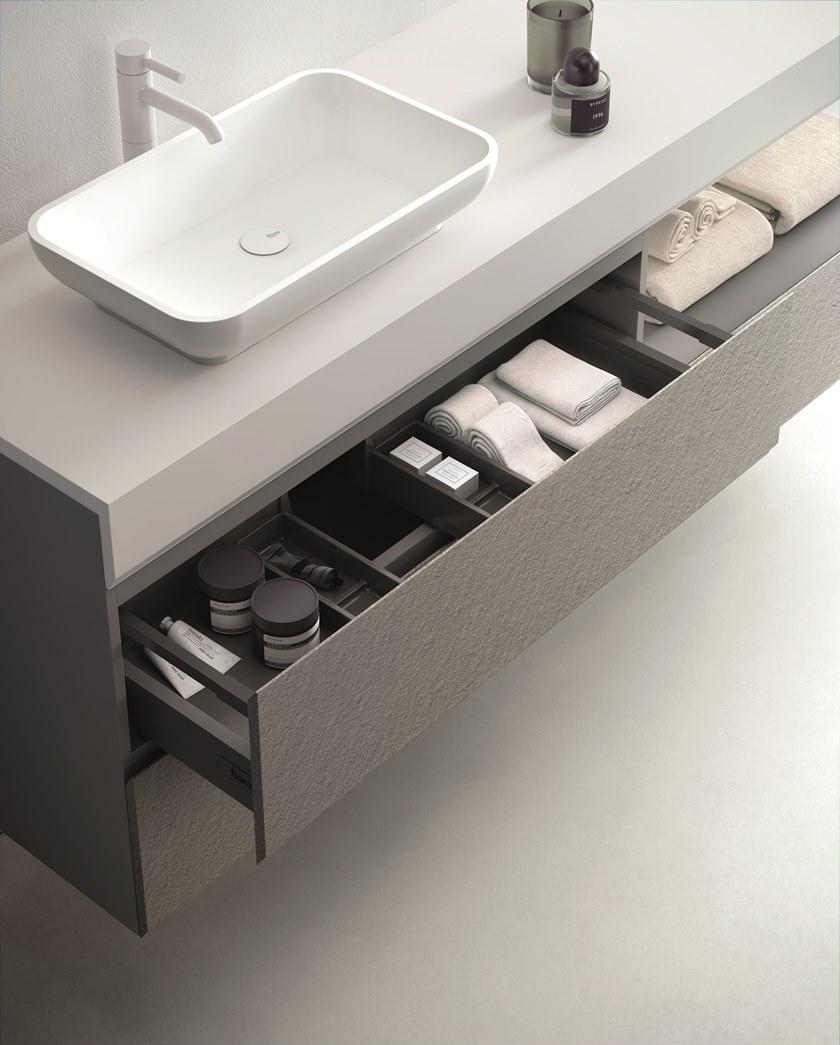 Fiora Настенная тумба под умывальник из полиуретана с ящиками Making sun-id-1515711 - Вид №21