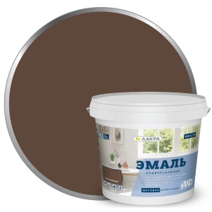 Эмаль акриловая матовая цвет коричневый 0.9 кг