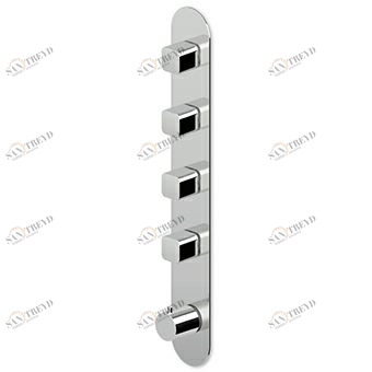 ZBR666 - R97823 Встраиваемый термостатический смеситель для душа 1/2 '' с 4-мя запорными кранами. Zucchetti Brim 