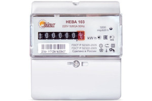 15560769 Счетчик электроэнергии 103/5 1Ф 1S0 230V 5-60А 6080910 ТАЙПИТ НЕВА