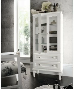 Cerasa Шкаф для ванной из дерева и стекла с дверцами York