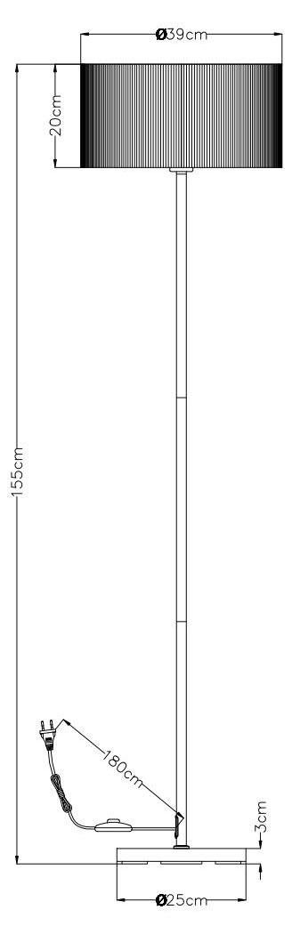 Торшер с абажуром Mallorca A1021PN-1SS ARTE LAMP MALLORCA 00-3984443 Серый  - Вид №1