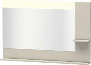 VE732309191 Vero Зеркало с полочками сбоку и внизу Серо-коричневый декор