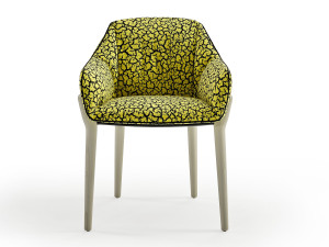 Мягкий тканевый стул с подлокотниками