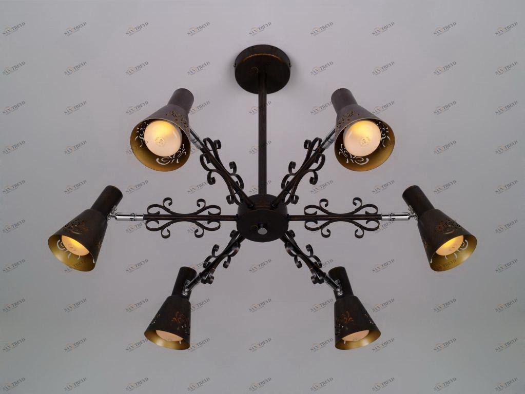 Потолочная люстра Citilux Дункан CL529161 CITILUX ДУНКАН КОРИЧНЕВЫЙ 182591 Коричневый 