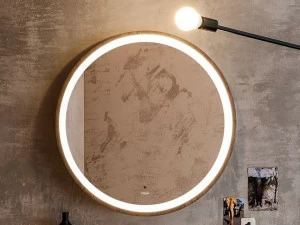 ARTELINEA Круглое зеркало в оправе из ореха каналетто Incanto Tict90