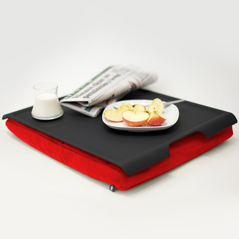 261365 Подставка с пластиковым подносом laptray черная-красная Bosign  - Вид №3