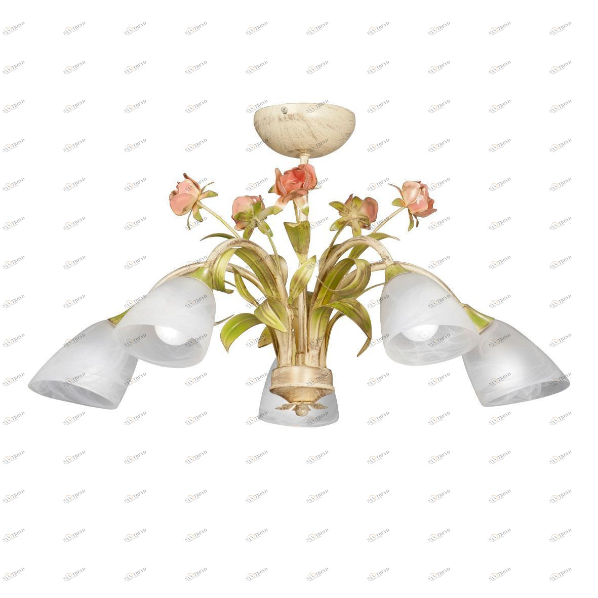 Потолочная люстра Vitaluce V1536/5PL белая VITALUCE ДИЗАЙНЕРСКИЕ 194734 Белый 