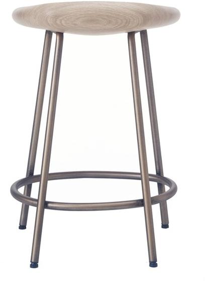 BassamFellows Табурет из стали и дерева Pebble Cb-272 - Вид №4