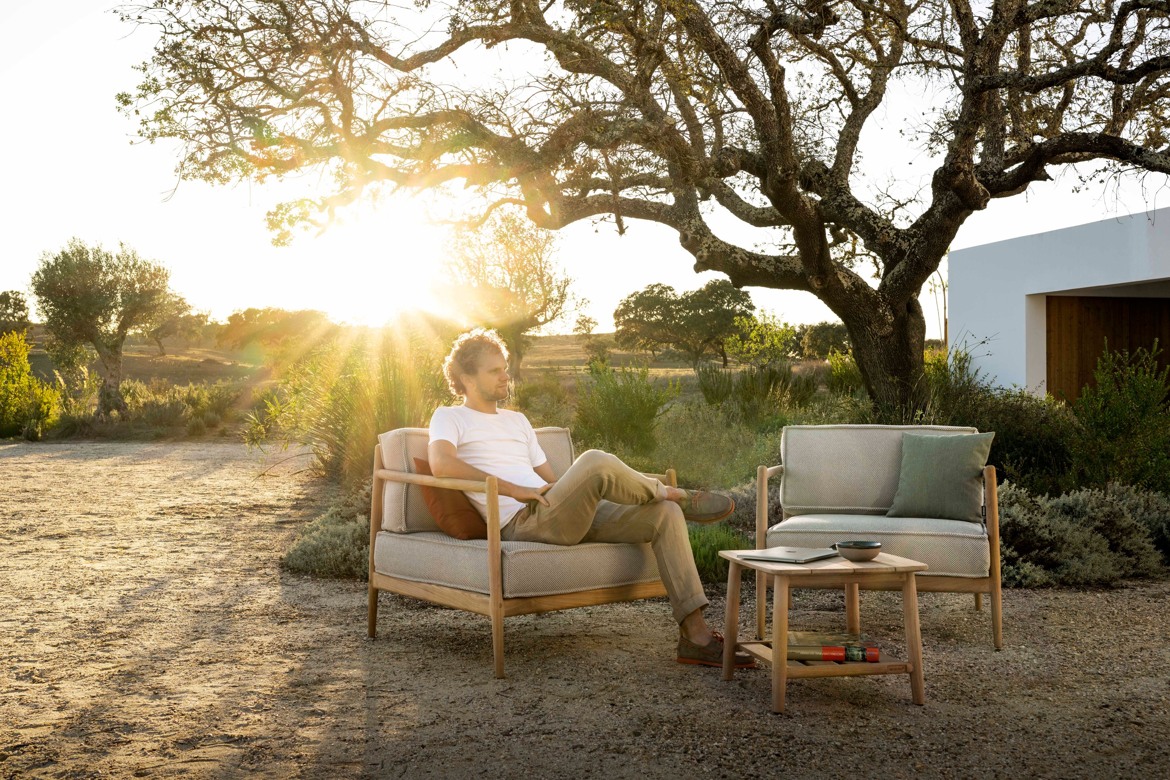 Садовое кресло из тикового дерева с подлокотниками Jardinico Noa ARCH-00113882 - Вид №2