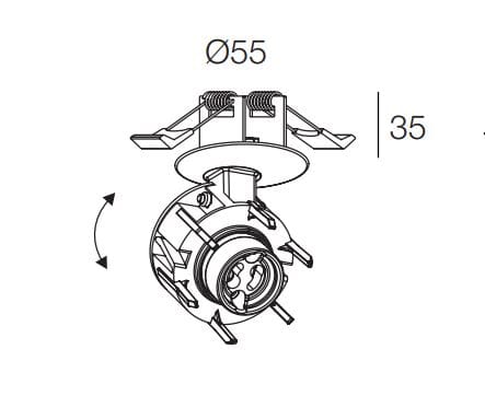 Круглый поворотный прожектор с порошковым покрытием Novalux Honey ARCH-00049594 - Вид №7