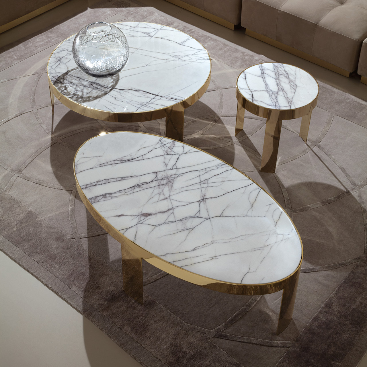 590/44 Infinity круглый металлический торцевой стол - giorgio collection - Вид №2