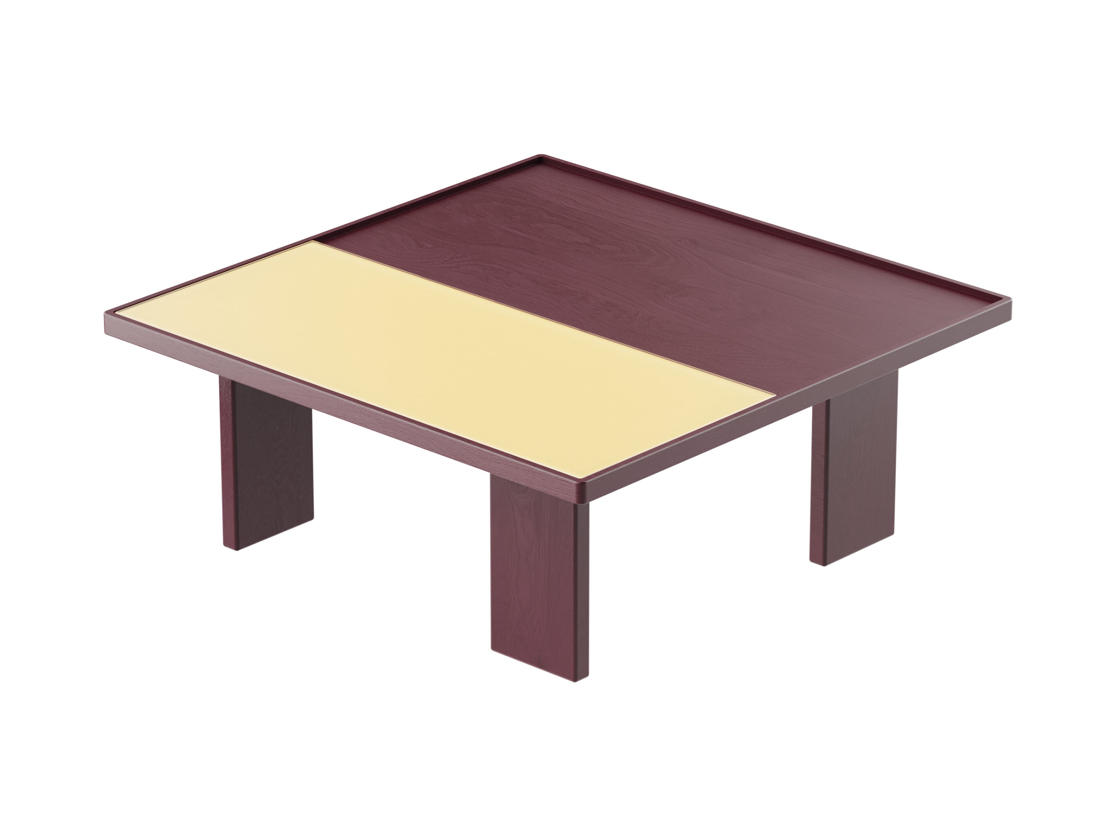 Квадратный журнальный столик из дерева и стекла Noah Living Piet ARCH-00138054 - Вид №6