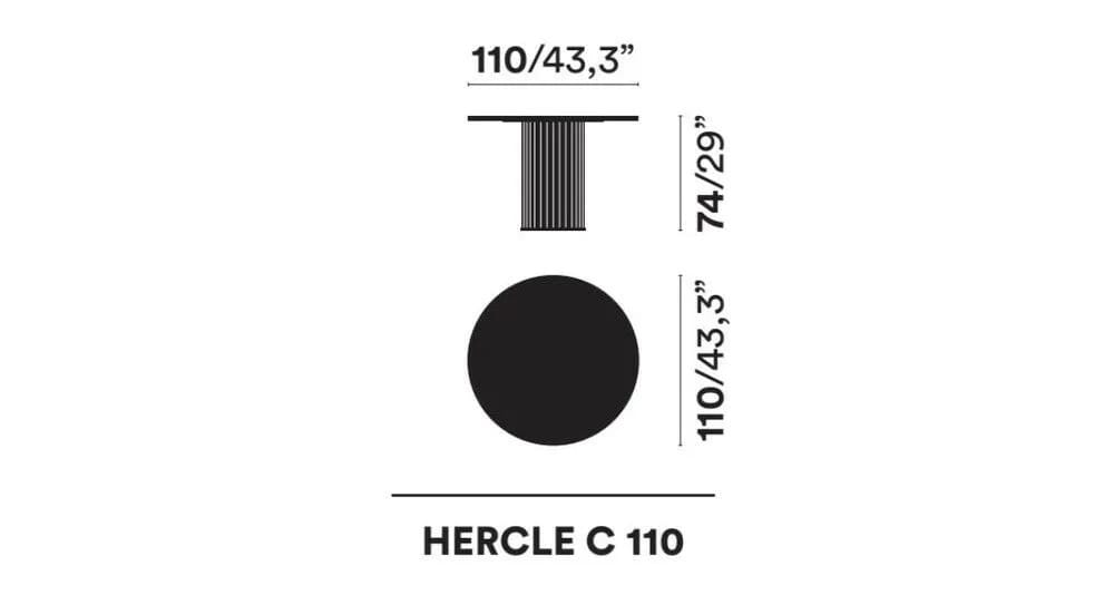 Круглый алюминиевый стол Opinion Ciatti HERCLE ARCH-00066157 - Вид №3