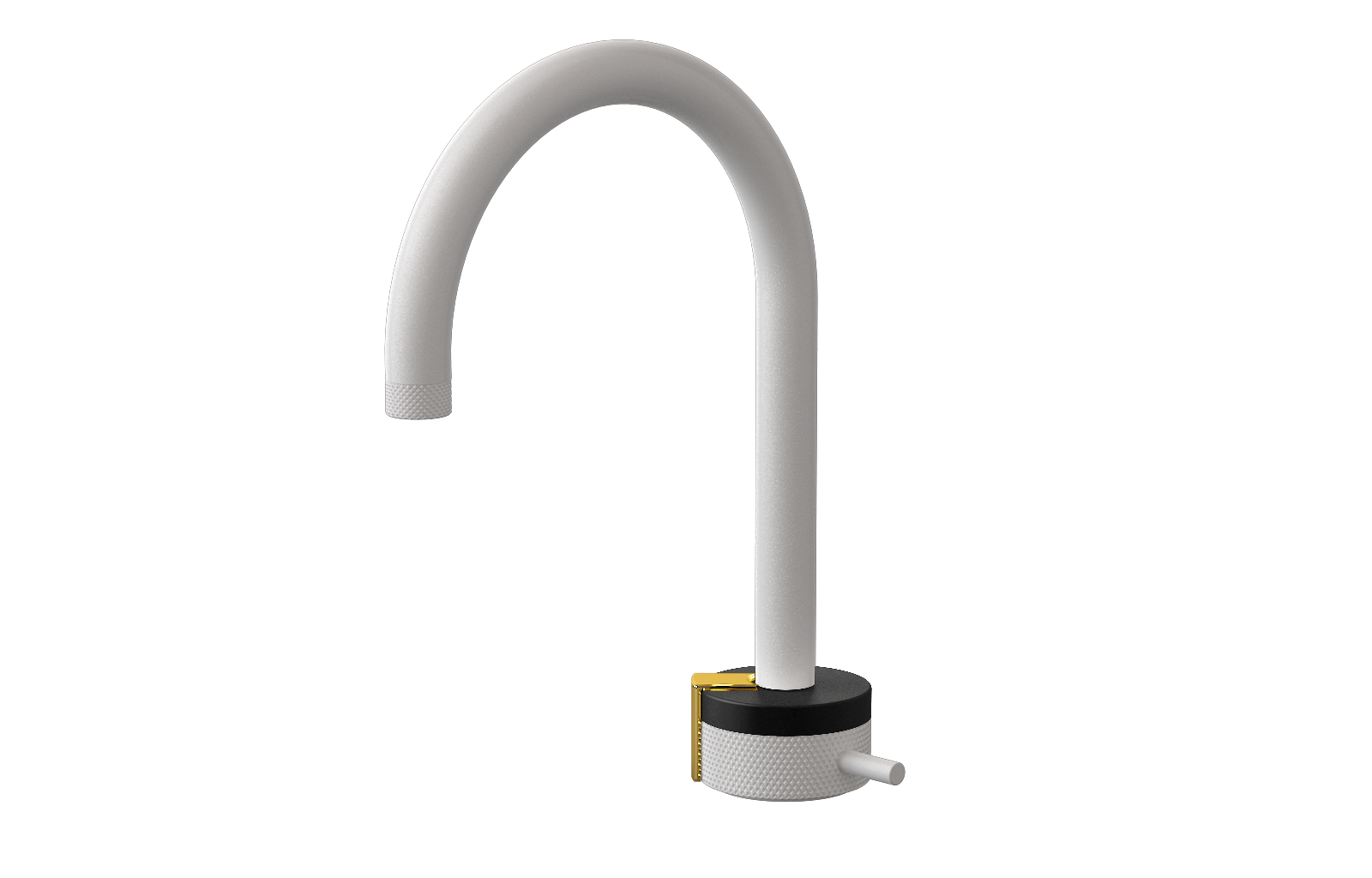 E-11502-R1MBK-L2AU-WT Однорычажный прогрессивный смеситель для раковины - излив 16см GRAFF MOD+