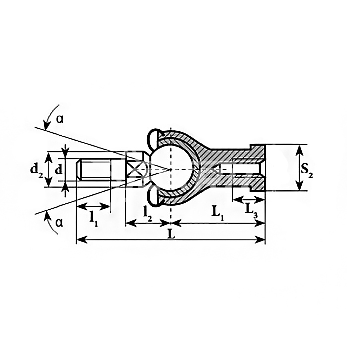 IS2528 Шарнирный наконечник SQZ5CRS ISKRA  - Вид №2