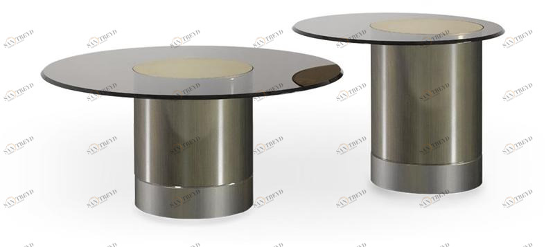 Reflex Круглый стеклянный журнальный столик Tau sun-id-1511500