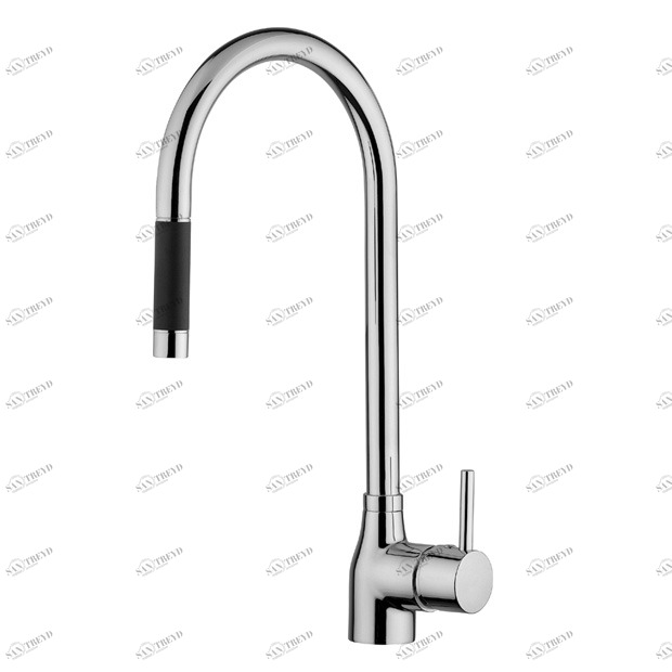 Латунь. 97 кг. Выдвижной смеситель для кухни Quadrodesign Brass 97KG