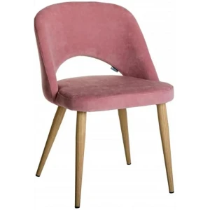 91032221 Стул R-home Lars 52.5x76.5x57.5 см микровелюр цвет розовый STLM-1548484