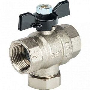 Кран шаровый STOUT ВВ 3/4" с фильтром, бабочка