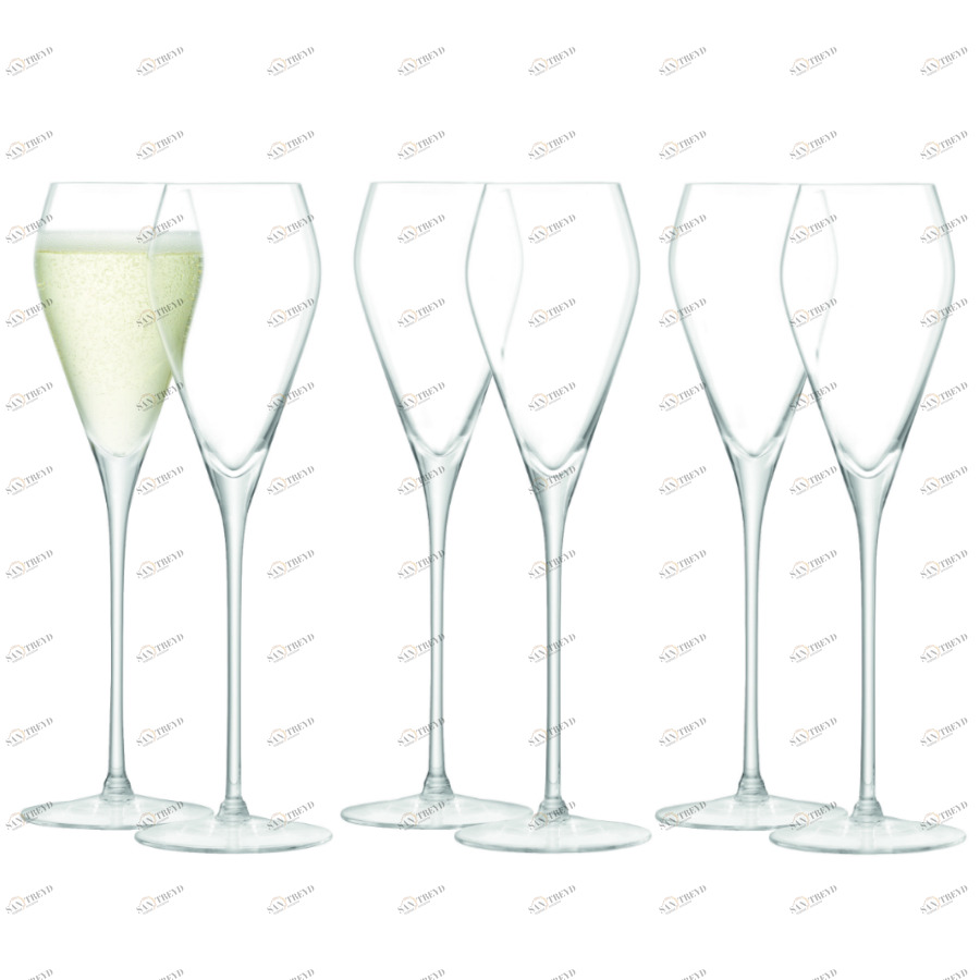 Набор из 6 бокалов для просекко 250 мл Wine LSA INTERNATIONAL WINE 00-3863323 Прозрачный 