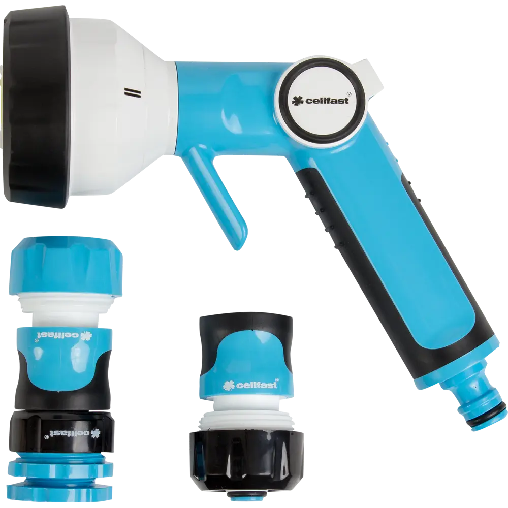 Набор Пистолет-распылитель для полива Cellfast Eco Plus с коннекторами 3/4" 4 режима STLM-2007082