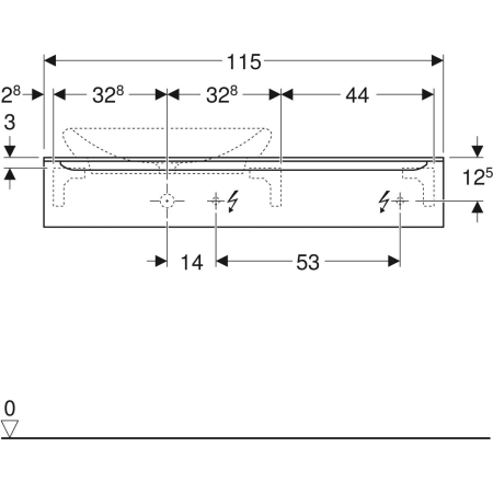 824161000 Шкафчик для встраиваемой раковины Geberit myDay, с одним выдвижным ящиком Geberit  - Вид №10