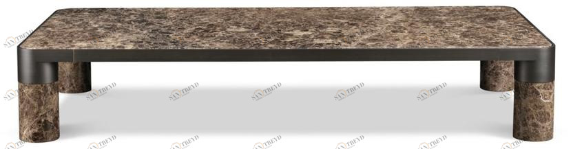 GHIDINI1961 Низкий прямоугольный журнальный столик из мрамора Bold sun-id-1483813
