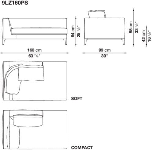 Угловой диван из ткани Maxalto Lucrezia Soft ARCH-00062457 - Вид №29