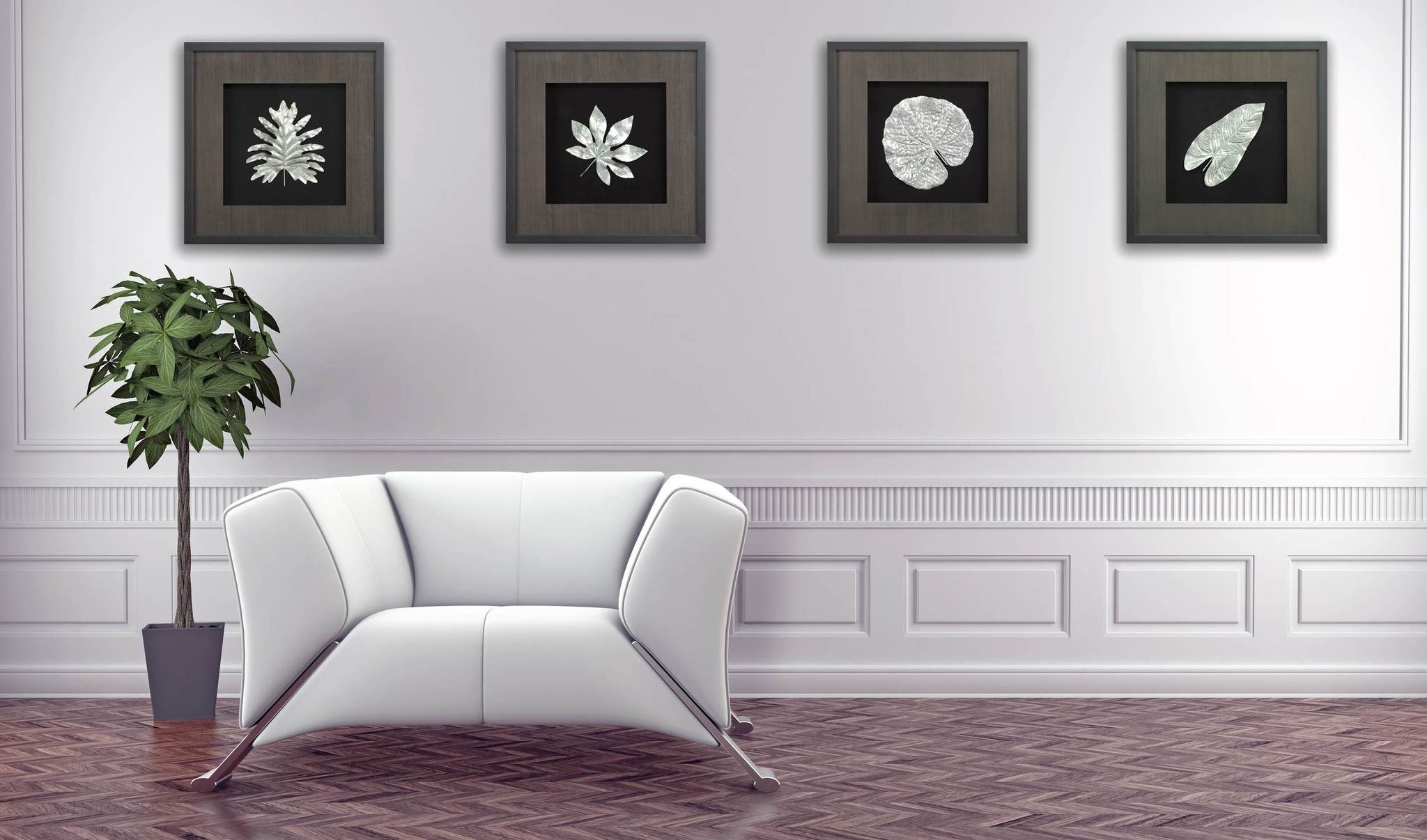 9835B Панно "Большие листья 2" LAB.Space  - Вид №2