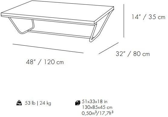 Mambo Unlimited Ideas Прямоугольный деревянный журнальный столик sun-id-1458243 - Вид №3