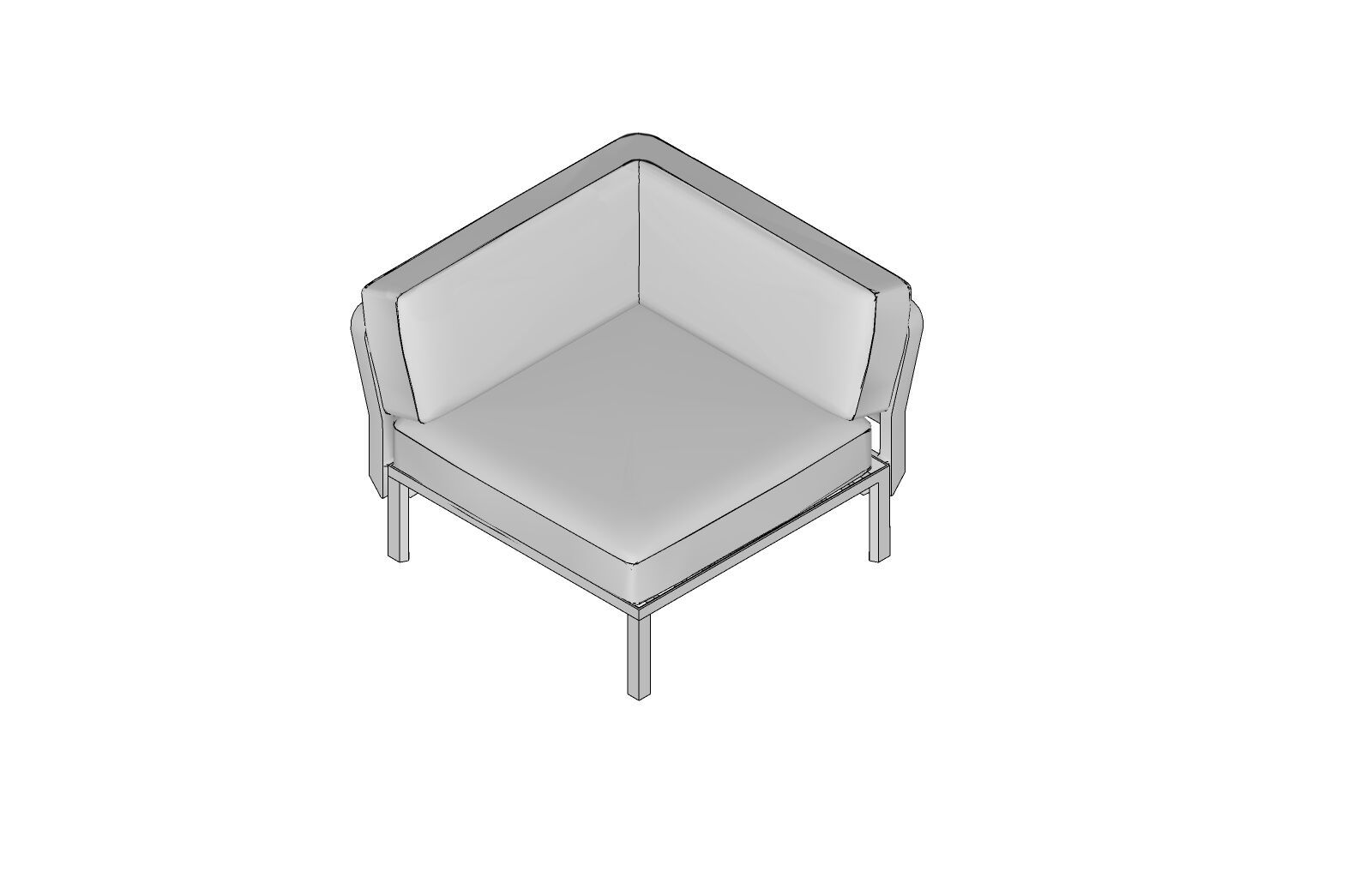 Мягкое угловое садовое кресло Nardi MAXIMO ARCH-00042713 - Вид №5