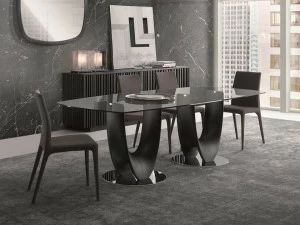 Pacini & Cappellini Стол из дерева и стекла