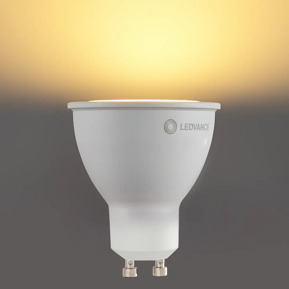 Лампа умная светодиодная Ledvance Smart Plus GU10 220-240 В 5 Вт спот матовая 350 лм, изменение цвета RGB STLM-2044059 - Вид №1