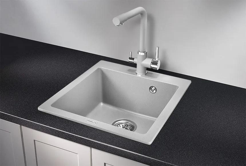 4651, АЛЮМИНИУМ, кухонная мойка, кварц GRANULA 4651-ST89