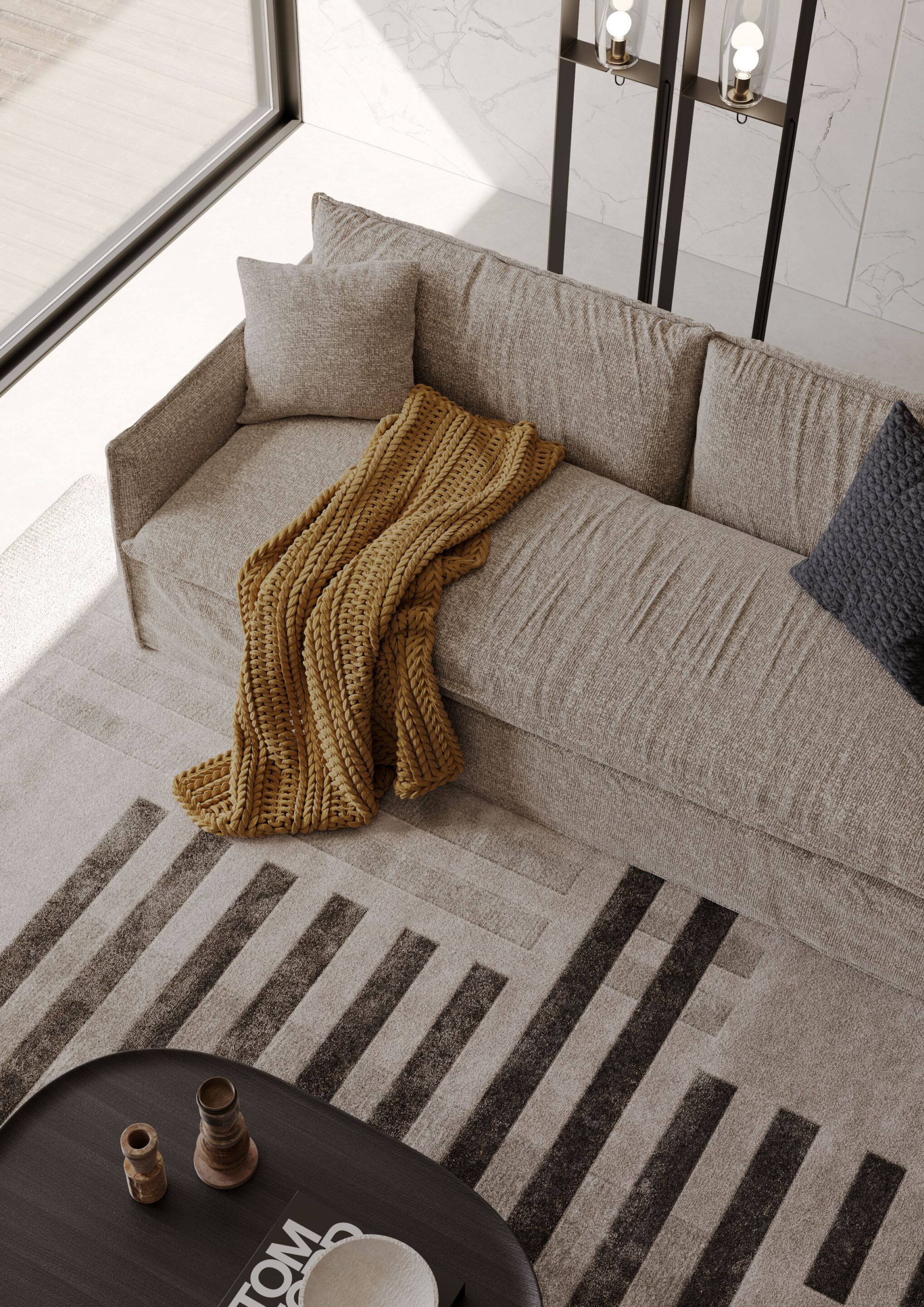 Съемный диван-кровать из ткани Milano Bedding Clarke ARCH-00055385 - Вид №3